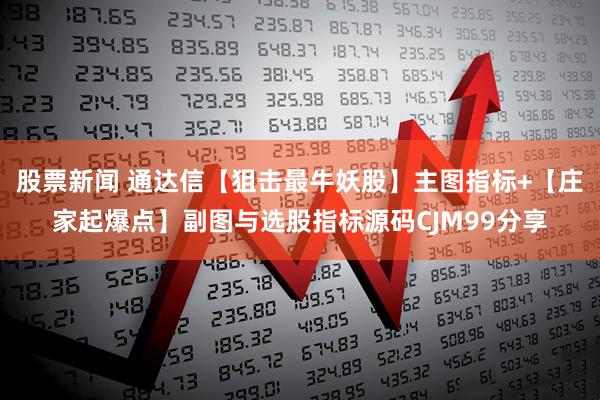 股票新闻 通达信【狙击最牛妖股】主图指标+【庄家起爆点】副图与选股指标源码CJM99分享